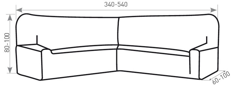 Housse composition d’angle Milos